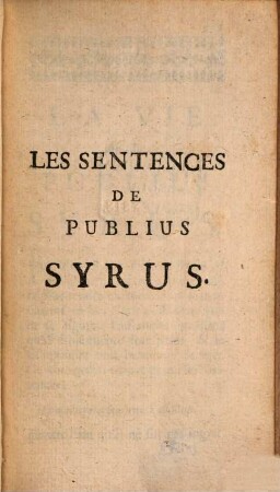 [L' Etna de P. Cornelius Severus et Les Sentences de Publius Syrus]