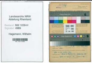 Entnazifizierung Wilhelm Hagemann , geb. 07.12.1913 (Ingenieur)