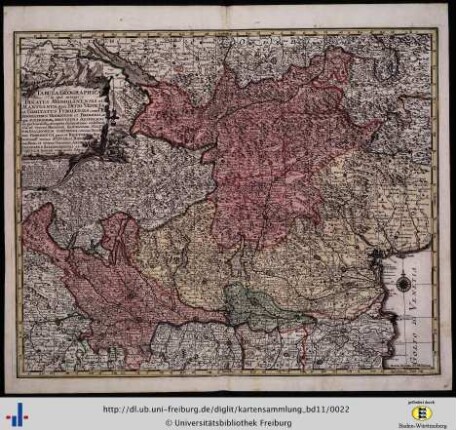Tabula geographica in qua integri Ducatus Mediolanensis et Mantuanus; item Ditio Veneta et Comitatus Tyrolensis.
