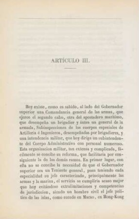 Artículo III