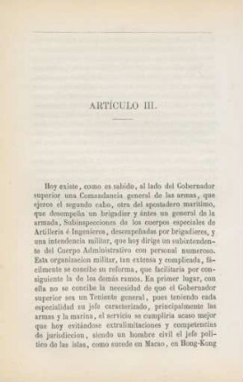 Artículo III