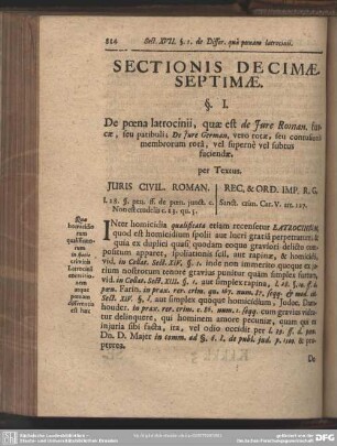 Sectionis Decimae-Septimae
