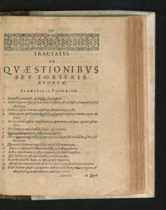 Tractatus De Quaestionibus Seu Torturis Reorum.