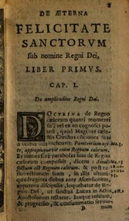 De Aeterna Felicitate Sanctorum Libri Quinque : Ad Illustriß. et Reverendiß. D. Cardinalem Farnesium
