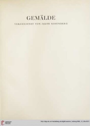 Gemälde (Nr. 1-52)