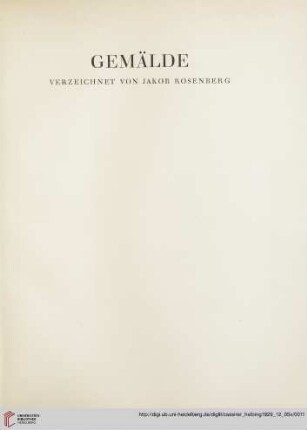 Gemälde (Nr. 1-52)