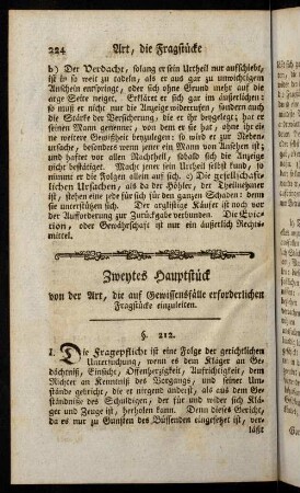 224-257, Zweytes Hauptstück