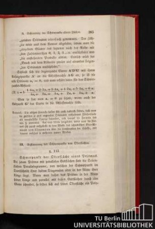 III. Bestimmung der Schwerpunkte von Oberflächen.