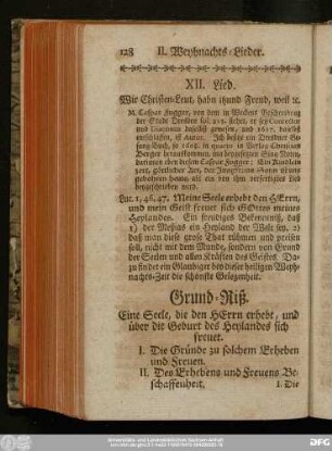 XII. Lied. Wir Christen-Leut, habn itzund Freud, weil [et]c.