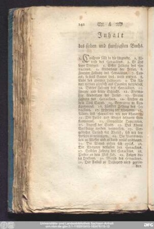 Inhalt des sieben und funfzigsten Buchs.