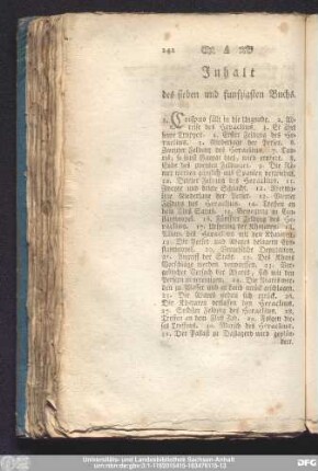 Inhalt des sieben und funfzigsten Buchs.