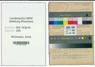Entnazifizierung Erich Wichmann , geb. 03.11.1909 (Angestellter)