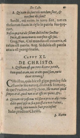 Caput XI. De Christo.