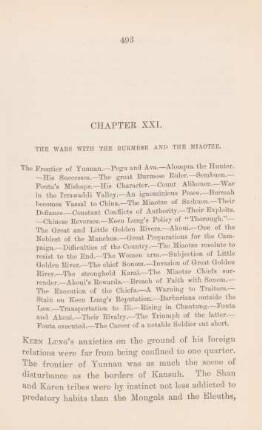 Chapter XXI. The wars with the Burmese and the Miaotze