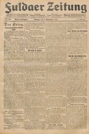Ausgabe vom Montag, den 09. November 1914.