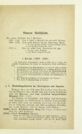 I. Periode (1492 - 1648)