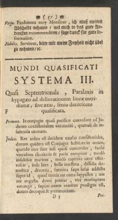 Mundi Quasificati Systema III.
