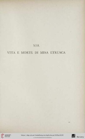 XIII. Vita e morte di Misa etrusca