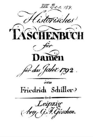 1792: Historisches Taschenbuch für Damen - 1792