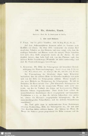 3 O. Eis, Gletscher, Eiszeit