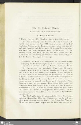 3 O. Eis, Gletscher, Eiszeit