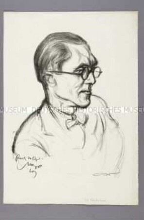 Bildnis des Architekten Le Corbusier (d.i. Charles-Édouard Jeanneret)
