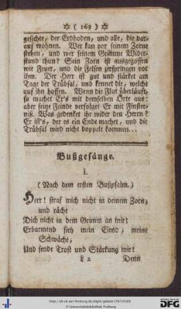 Bußgesänge.