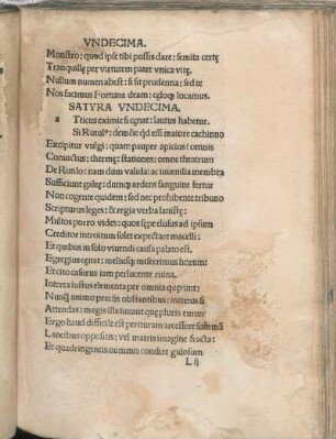 Satyra Vndecima.