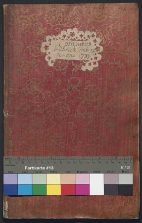 Computus Fabricae, Rechnung der Kirchenfabrik Limburg des Jahres 1733