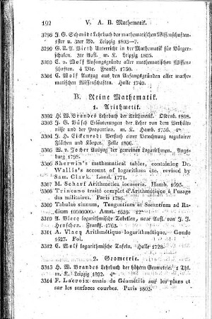 B. Reine Mathematik.