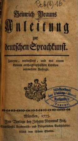 Heinrich Brauns Anleitung zur deutschen Sprachkunst