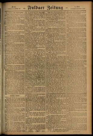 Zweite Ausgabe vom Mittwoch, den 14. Februar 1917.