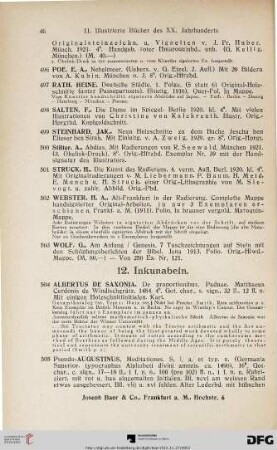 12. Inkunabeln (Nr. 504-526)