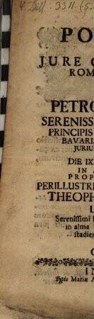 Positiones ex iure civili privato romano germanico