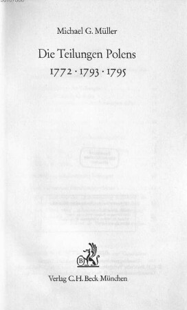 Die Teilungen Polens : 1772, 1793, 1795