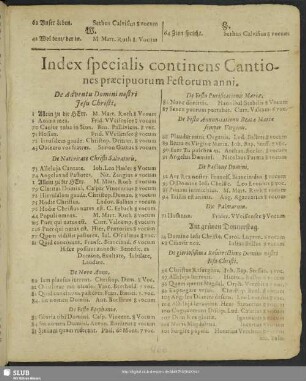 Index specialis ... festorum anni