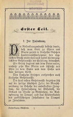 Rosenkranz-Büchlein v. P. Dominikus M(aria) Scheer Ord. Praed.