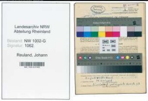 Entnazifizierung Johann Reuland, geb. 02.02.1916 (Vulkaniseur)