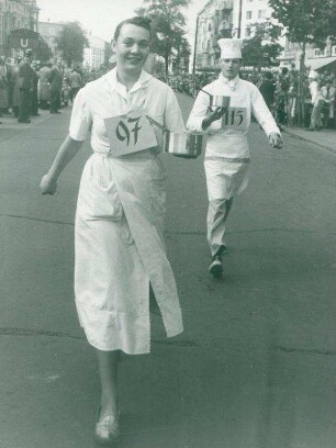 Kellner Derby. Sieger Christa Scholz Nr 97 weiblicher Kochlehrling