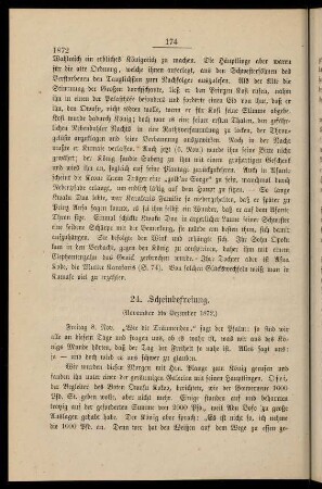24. Scheinbefreiung (November bis Dezember 1872)