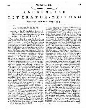 Semler, Johann Salomo: Joh. Sal. Semlers Neue Versuche, die Kirchenhistorie der ersten Jahrhunderte mehr aufzuklären. - Leipzig : Weygand, 1788