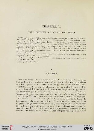 Chapitre VI: Les diptyques a frises d’arcatures