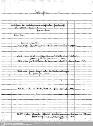 Schriften Gesellschaft Studium
