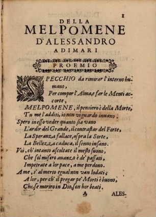 La Melpomene : overo 50 sonetti funebri