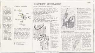 Städteräumliches Konzept für das Museum für Verkehr und Technik, Berlin-Kreuzberg Schinkelwettbewerb 1982: Lagepläne und Erläuterungen