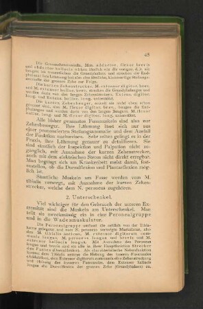 2. Unterschenkel.