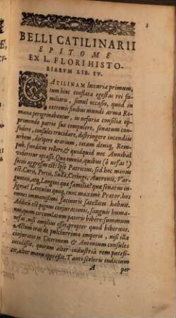 C. Sallustii Crispi Historiae Romanae Principis, Opera : cum fragmentis