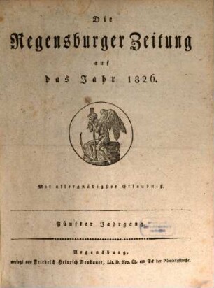 Regensburger Zeitung. 1826 = Jg. 5