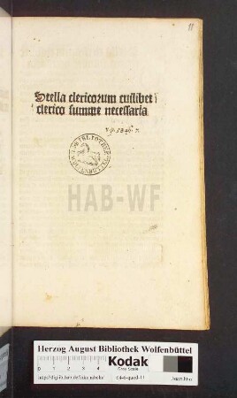 Stella clericorum cuilibet clerico summe necessaria