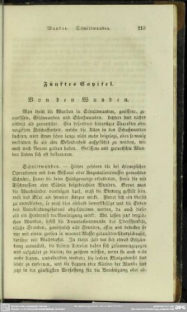 Fünftes Capitel. Von den Wunden